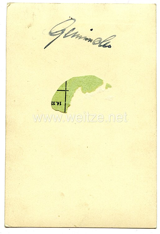 Luftwaffe - Originalunterschrift von Ritterkreuzträger Hauptmann Otto Ernst Gemünden Bild 2