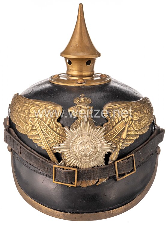 Preußen Pickelhaube für Mannschaften der Garde-Infanterie-Regimenter Bild 2