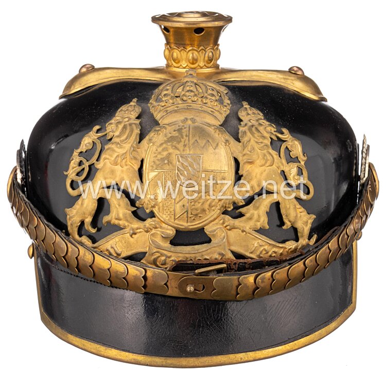 Bayern Pickelhaube für einen Fähnrich der Chevaulegers-Regimenter 1, 3, 5, und 7 Bild 2